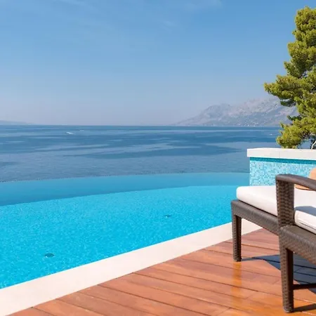 Luxury Seafront Pride With Private Heated Pool At The In - Baska Voda *