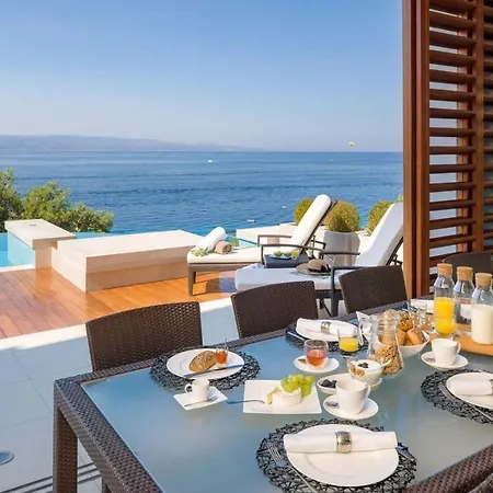 Villa Luxury Seafront Pride With Private Heated Pool At The In - Baska Voda *
