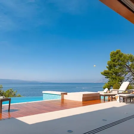 Luxury Seafront Pride With Private Heated Pool At The In - Baska Voda Villa *