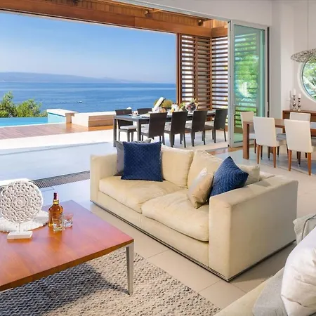 Luxury Seafront Pride With Private Heated Pool At The In - Baska Voda Brela