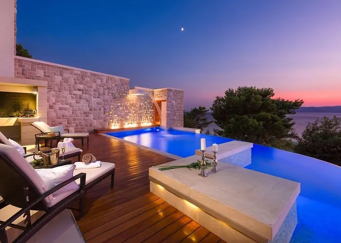فيلة Luxury Seafront Villa Brela Pride With Heated Pool