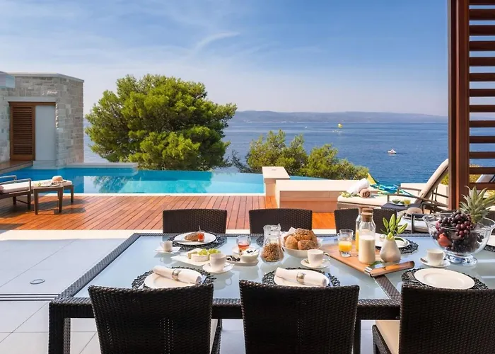 فيلة Luxury Seafront Villa Brela Pride With Heated Pool *